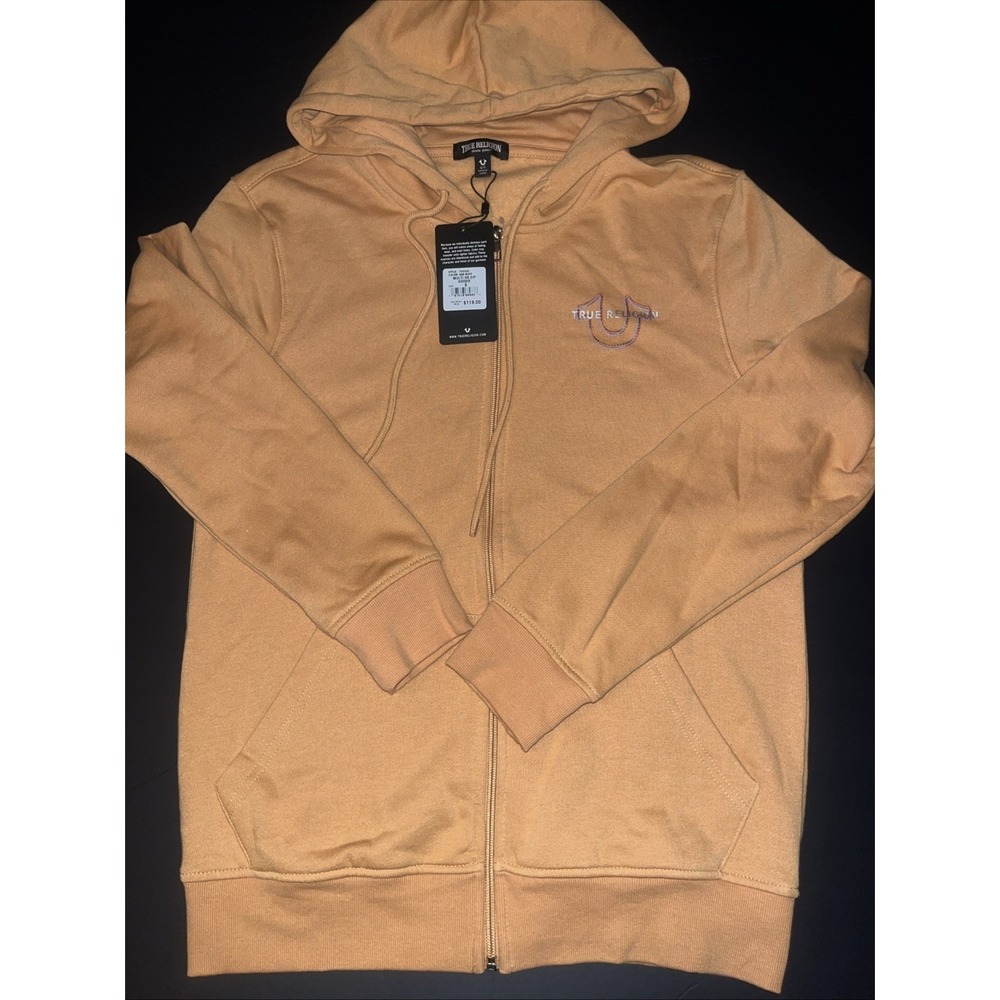 MEN'S TRUE RELIGION MULTI HORSESHOE  FULL ZIP HOODIE SIZE SMALL $119 MSRP